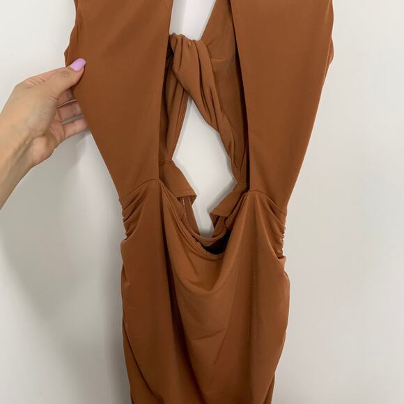 Michael Costello x Revolve April Midi Dress in Terra Cotta Womens Medium New - Picture 6 of 16